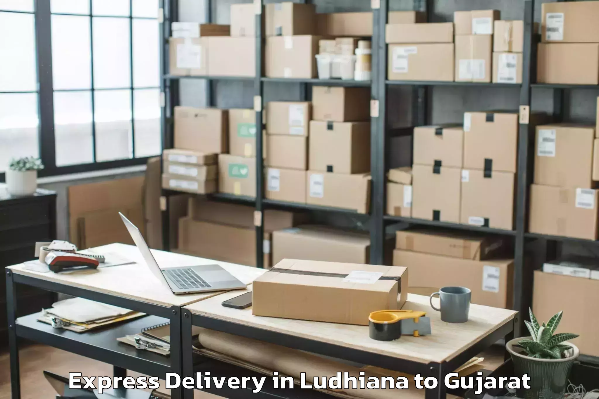 Ludhiana to Gujarat University Of Transpla Express Delivery Booking